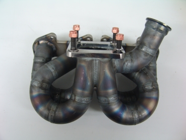 16V Turbo Krümmer mit T4 Flansch und Tial F38, MV-S oder MV-R Wastegateanschluss