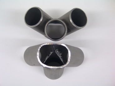 6 Zylindersammler T4 Twin-Scroll für Rohrkrümmer CNC gefräst