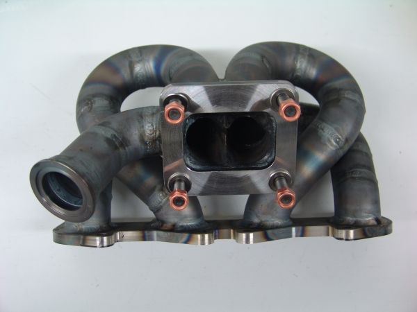 16V Turbo Krümmer mit T4 Flansch und Tial F38, MV-S oder MV-R Wastegateanschluss