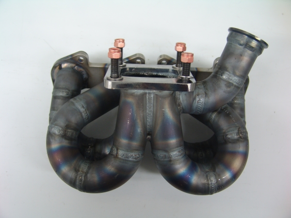 16V Turbo Krümmer mit T4 Flansch und Tial F38, MV-S oder MV-R Wastegateanschluss