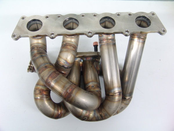 1.8T Twin-Scroll-Krümmer mit T4 Flansch und zwei Tial MV-S Wastegateanschlüsse
