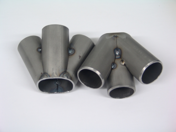 6 Zylindersammler T4 Twin-Scroll für Rohrkrümmer CNC gefräst