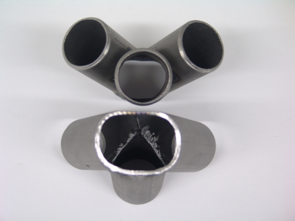 6 Zylindersammler T4 Twin-Scroll für Rohrkrümmer CNC gefräst