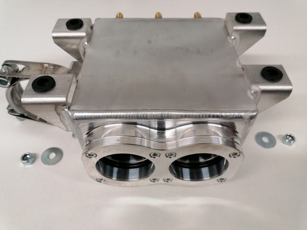 Aluminium Sprit-Catchtank für zwei 52mm Bosch Pumpen