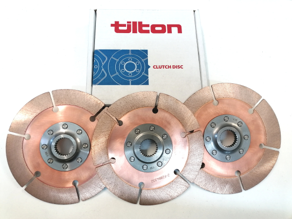 Tilton Kupplungsscheiben für 185mm Dreischeibenkupplung Verzahnung 1-5/32 x 26 Tiguan 8 Niet-Nabe