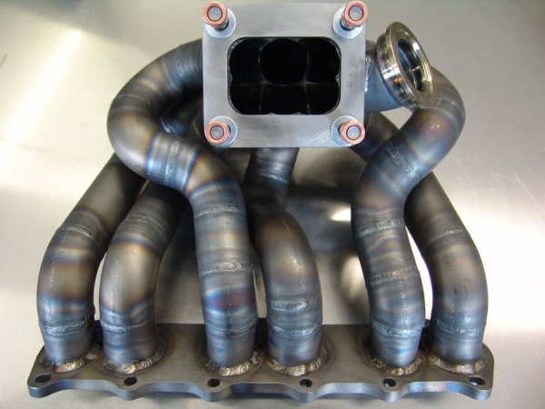 VR6 Stoßaufladungskrümmer mit T4-Flansch und Wastegateanschluss