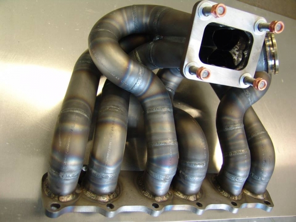 VR6 Stoßaufladungskrümmer mit T4-Flansch und Wastegateanschluss